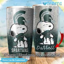 Personalized Michigan State Wine Tumbler Unexpected Snoopy Michigan State Gift