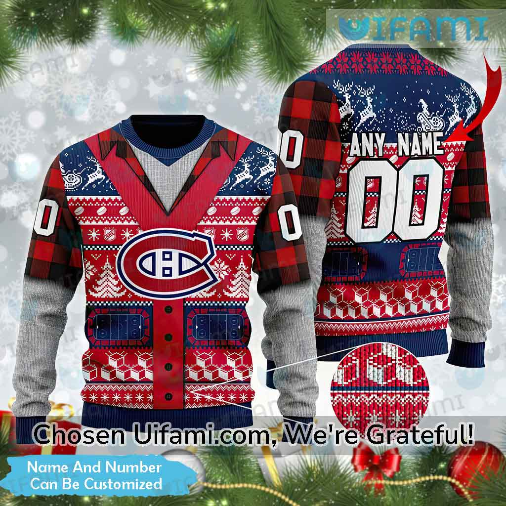 Personalized Montreal Canadiens Ugly Christmas Sweater Astonishing Gift