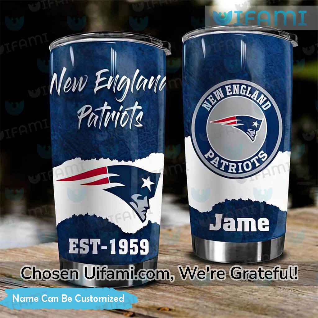 New England Patriots Personalized Custom Engraved Tumbler cup - YETI 20oz  or