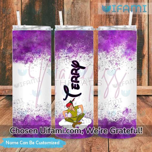 Personalized Peter Pan Tumbler With Straw Adorable Peter Pan Themed Gifts