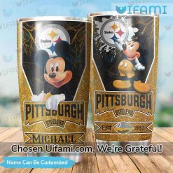 Personalized Steelers Stainless Steel Tumbler Mickey Pittsburgh Steelers Gift