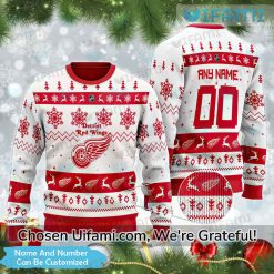 Red Wings Christmas Sweater Tempting Grinch Gift - Personalized Gifts:  Family, Sports, Occasions, Trending