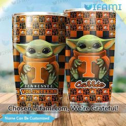 Personalized Tennessee Vols Tumbler Playful Baby Yoda Tennessee Volunteers Gifts