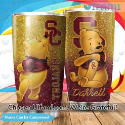 Personalized USC Tumbler Cup Rare Winnie The Pooh USC Trojans Gift