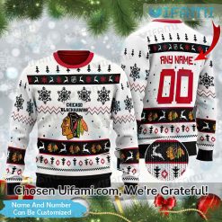 Personalized Vintage Blackhawks Sweater Inexpensive Gift