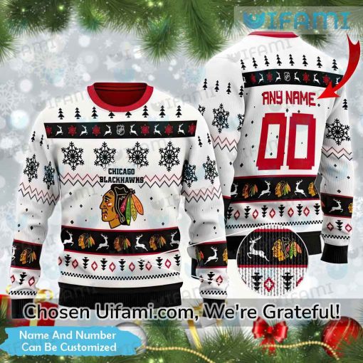Personalized Vintage Blackhawks Sweater Inexpensive Gift