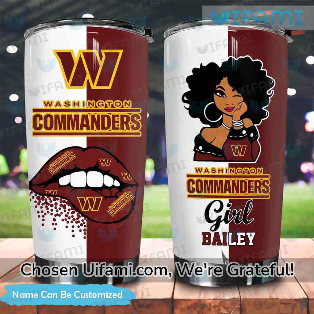 Personalized Washington Commanders 30 Oz Tumbler Girl Commanders Gift