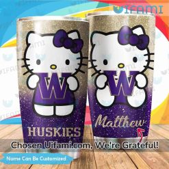 Personalized Washington Huskies Coffee Tumbler Hello Kitty UW Husky Gift
