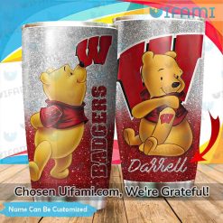 Personalized Wisconsin Badgers Coffee Tumbler Winnie The Pooh Badgers Gift