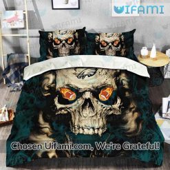 Philadelphia Eagles Bedding Full Rare Skull Eagles Fathers Day Gift Best selling