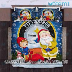 Pittsburgh Steelers King Size Sheets Santa Claus Christmas Elf Steelers Birthday Gift Trendy