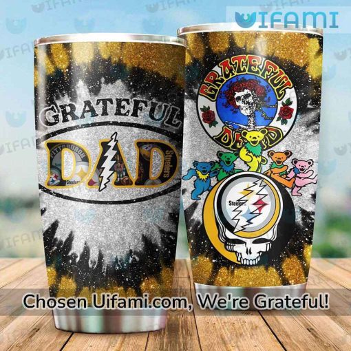 Pittsburgh Steelers Stainless Steel Tumbler Cheerful Grateful Dead Steelers Gift