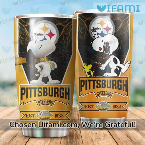Pittsburgh Steelers Tumbler Surprising Snoopy Woodstock Gift For Steelers Fans