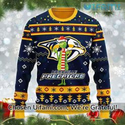 Predators Christmas Sweater Gorgeous Grinch Nashville Predators Gift Best selling