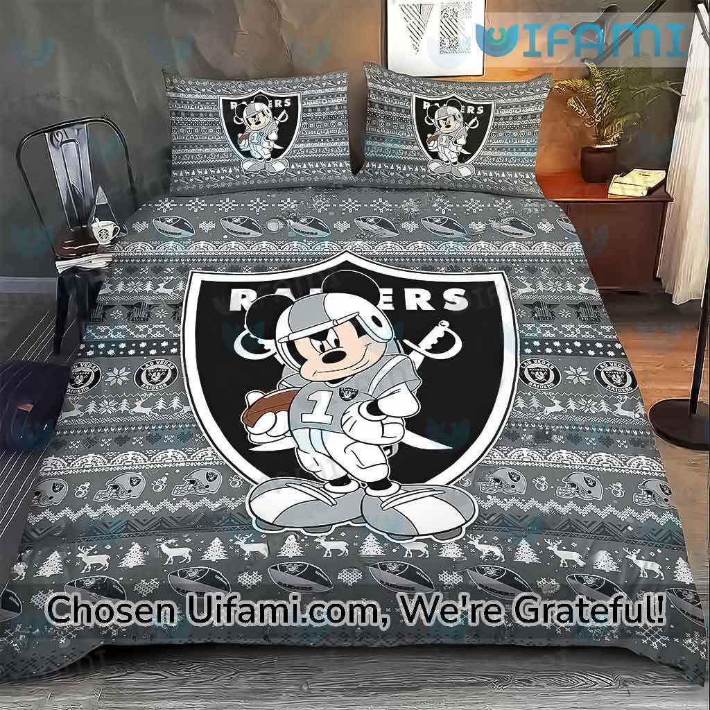 Raiders Bed Set Bountiful Mickey Las Vegas Raiders Gift - Personalized  Gifts: Family, Sports, Occasions, Trending