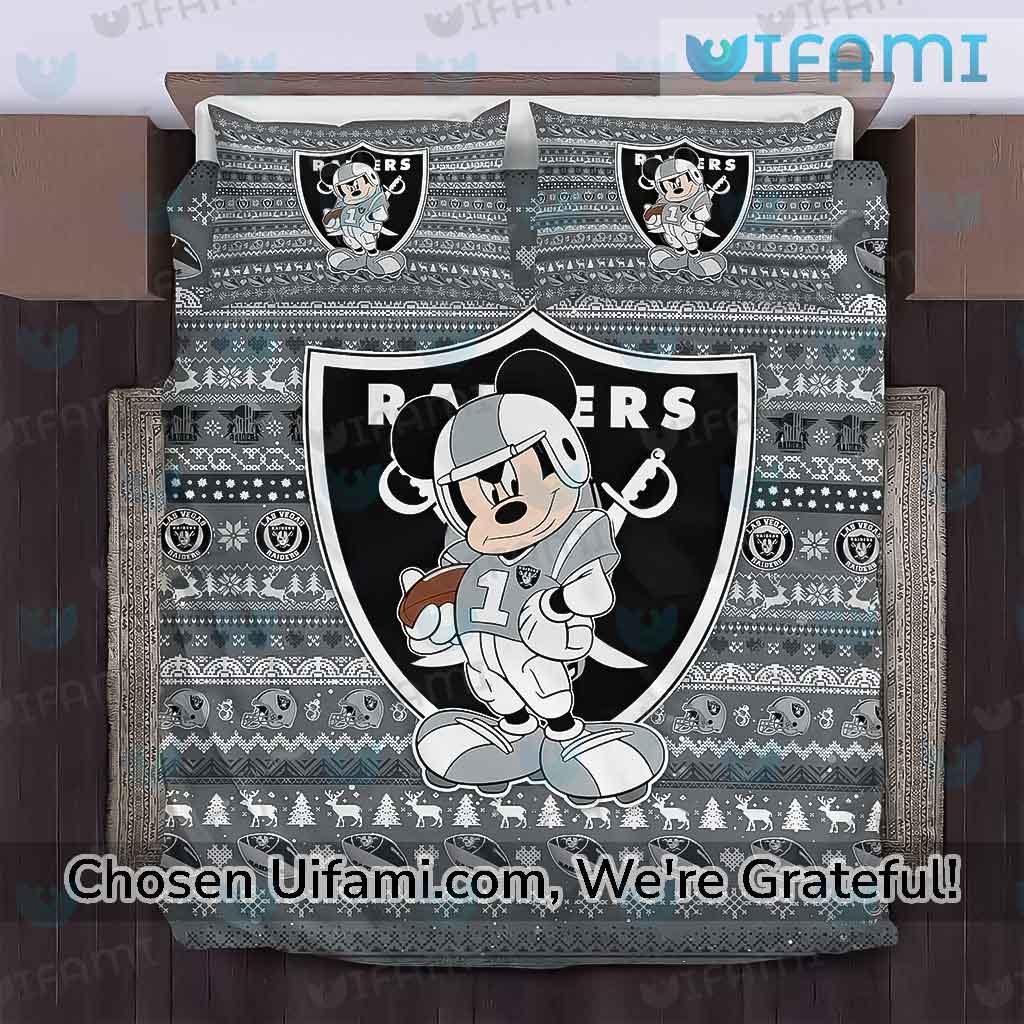 Raiders Bed Set Bountiful Mickey Las Vegas Raiders Gift - Personalized  Gifts: Family, Sports, Occasions, Trending