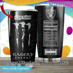 Raiders Custom Tumbler Colorful Nutrition Facts Las Vegas Raiders Gift