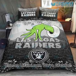 Raiders Queen Bed Set Spectacular Grinch Christmas Las Vegas Raiders Gift Best selling