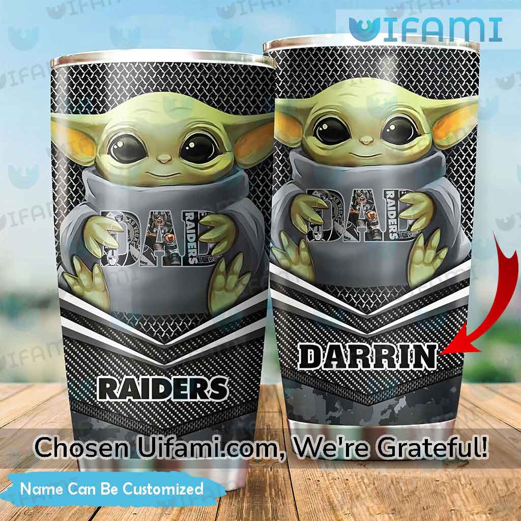 Raiders Sublimation Tumbler Personalized Baby Yoda Dad Las Vegas Raiders  Gift - Personalized Gifts: Family, Sports, Occasions, Trending