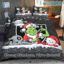 Raiders Twin Bed Set Unique Grinch Christmas Las Vegas Raiders Gift Best selling