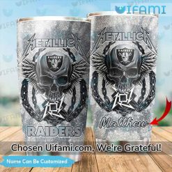 Raiders Wine Tumbler Personalized Metallica Skull Las Vegas Raiders Gift
