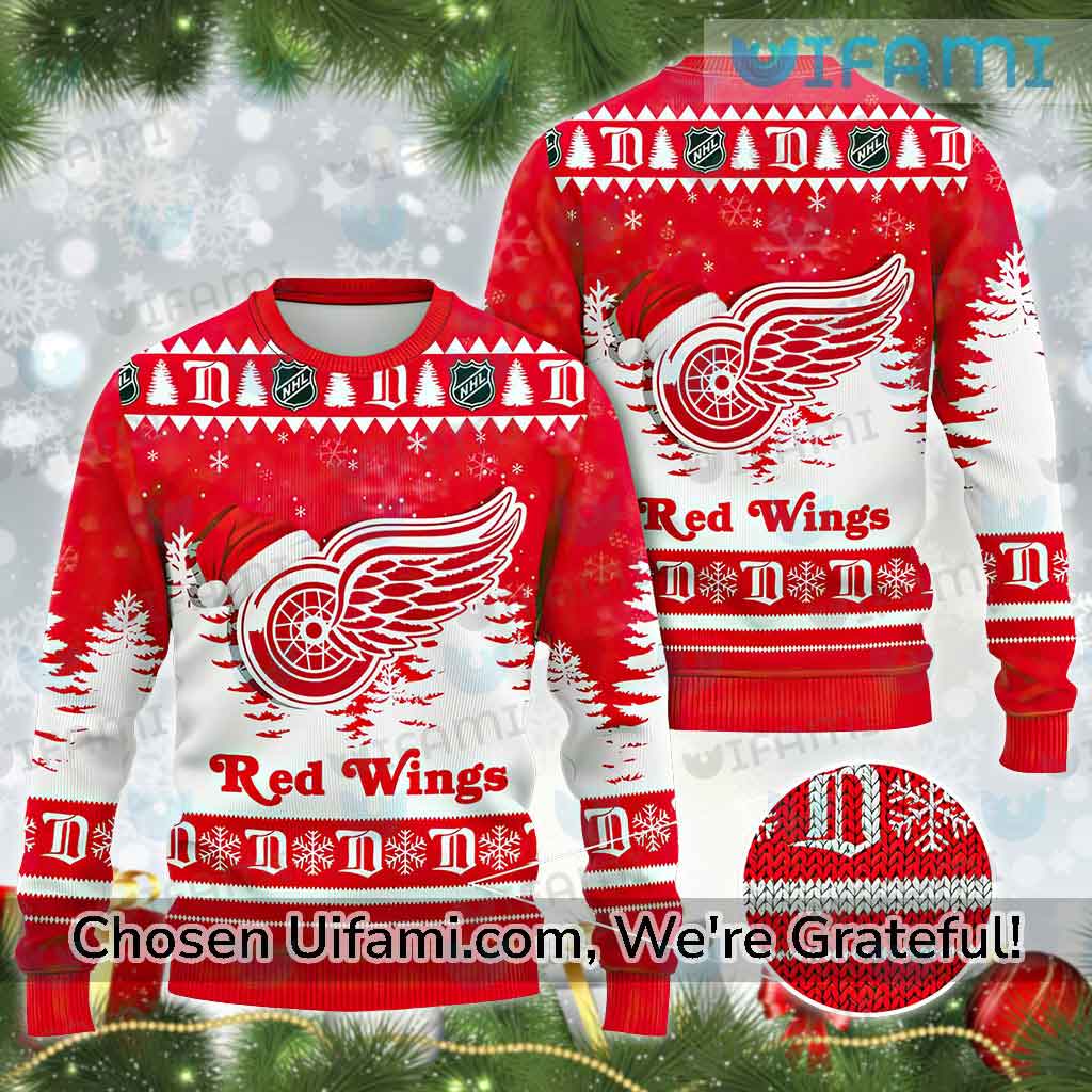 NHL Detroit Red Wings Custom Name Number Stadium 3D Ugly Christmas