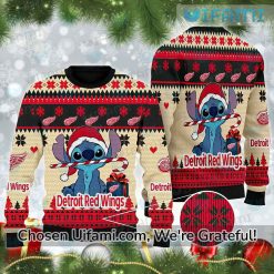 Red Wings Ugly Christmas Sweater Jaw-dropping Stitch Gift