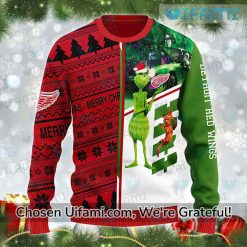 Red Wings Ugly Sweater Awe-inspiring Grinch Max Gift