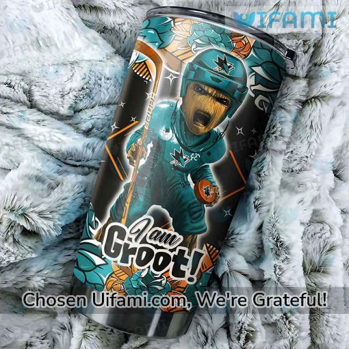 San Jose Sharks Tumbler Unexpected Baby Groot SJ Sharks Gift