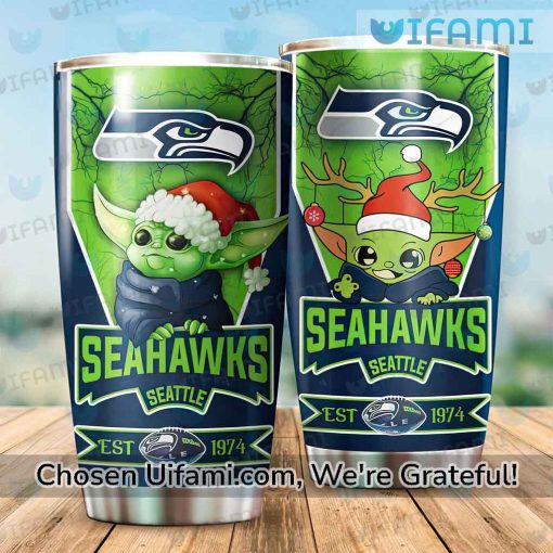 Seahawks Tumbler Best Baby Yoda Seattle Seahawks Christmas Gift