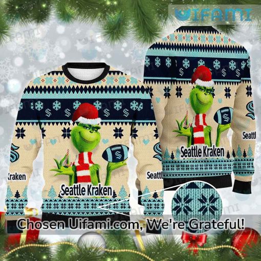 Seattle Kraken Ugly Sweater Outstanding Grinch Gift