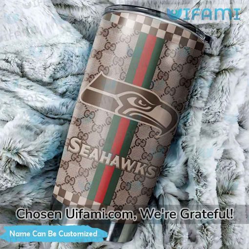 Seattle Seahawks Coffee Tumbler Custom Greatest Gucci Seahawks Gift