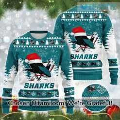 Sharks Christmas Sweater Cool SJ Sharks Gift