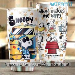 Snoopy Insulated Tumbler Special Makes Me Happy Gift