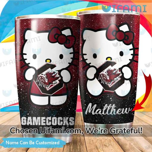 South Carolina Gamecocks Coffee Tumbler Custom Hello Kitty Gamecocks Gift