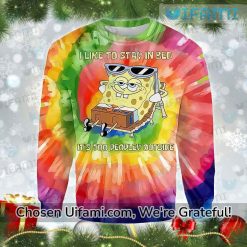 Spongebob Squarepants Ugly Christmas Sweater Stay In Bed Sponge Bob Gift