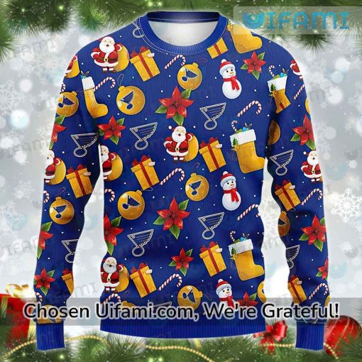 St Louis Blues Ugly Christmas Sweater Bountiful STL Blues Gifts