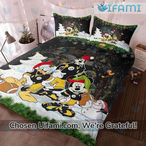 Steelers Twin Sheet Set Best Goofy Mickey Donald Pittsburgh Steelers Gift