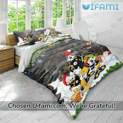 Steelers Twin Sheet Set Best Goofy Mickey Donald Pittsburgh Steelers Gift