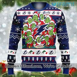 Sweater Lightning Fascinating Grinch Tampa Bay Lightning Gift Ideas Best selling