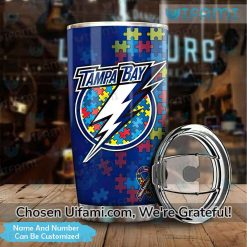 TB Lightning Tumbler Custom Alluring Autism Tampa Bay Lightning Gift Best selling