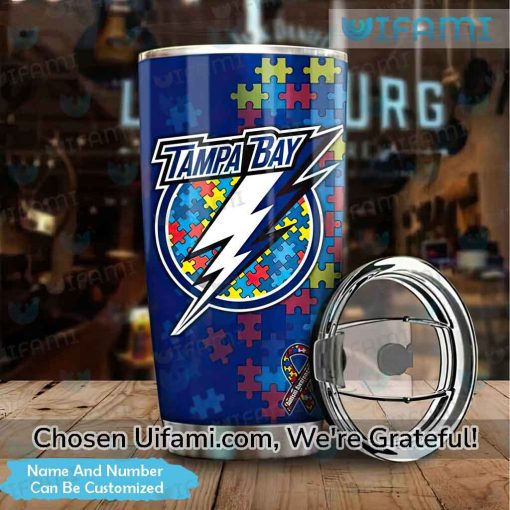 TB Lightning Tumbler Custom Alluring Autism Tampa Bay Lightning Gift