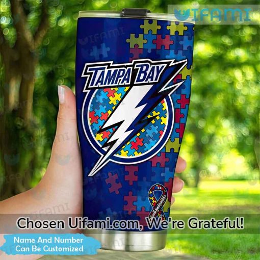 TB Lightning Tumbler Custom Alluring Autism Tampa Bay Lightning Gift