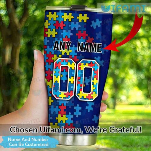 TB Lightning Tumbler Custom Alluring Autism Tampa Bay Lightning Gift