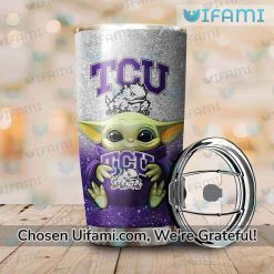 TCU Horned Frogs Stainless Steel Tumbler Baby Yoda TCU Gifts For Him Latest Model