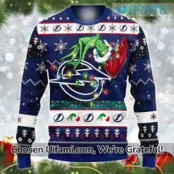 Tampa Bay Lightning Sweater Radiant Grinch Gift Best selling