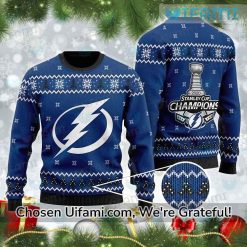 Tampa Bay Lightning Ugly Christmas Sweater Greatest Stanley Cup Champions Gift