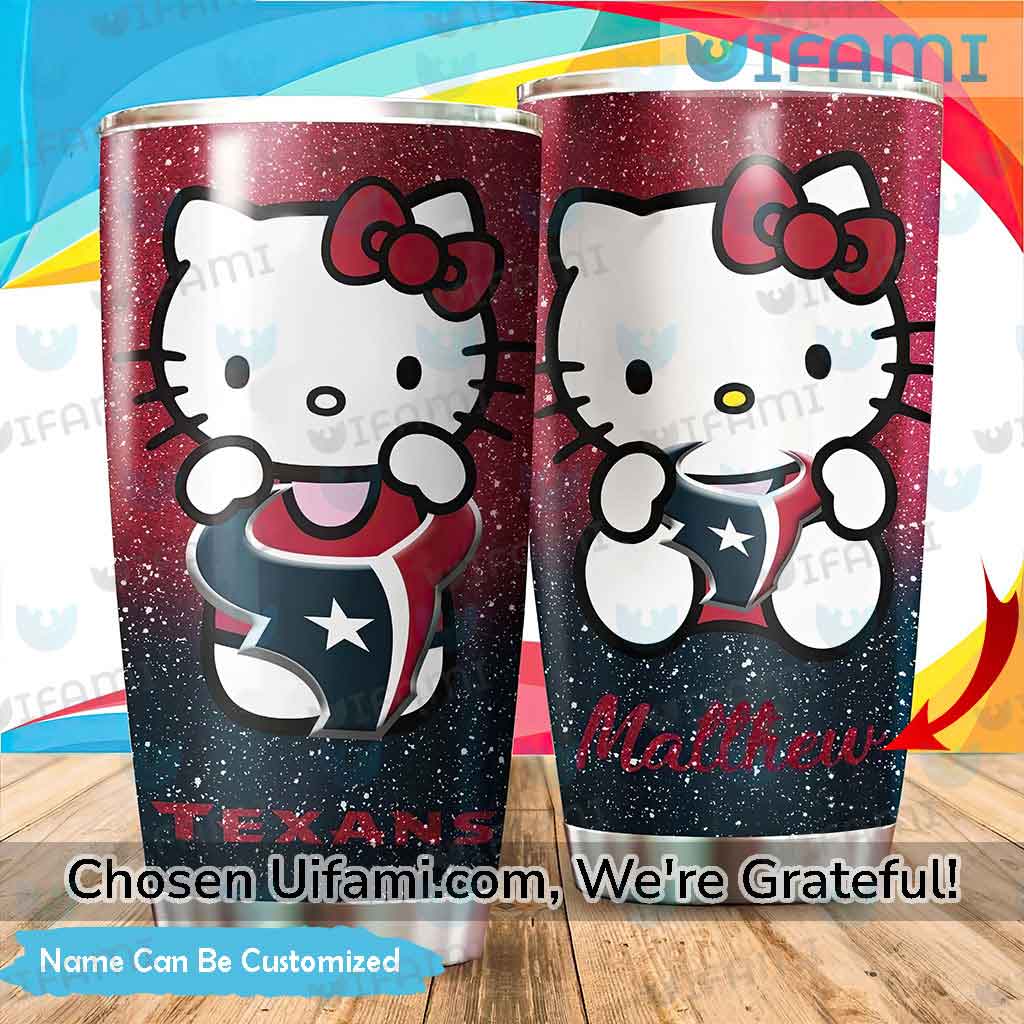 Texans Tumbler Cup Custom Useful Hello Kitty Houston Texans Gift