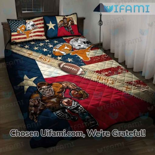 Texas Longhorns Sheet Set Playful USA Flag Longhorn Gifts For Men