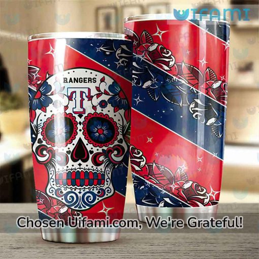 Texas Rangers Tumbler Irresistible Sugar Skull Rangers Gift